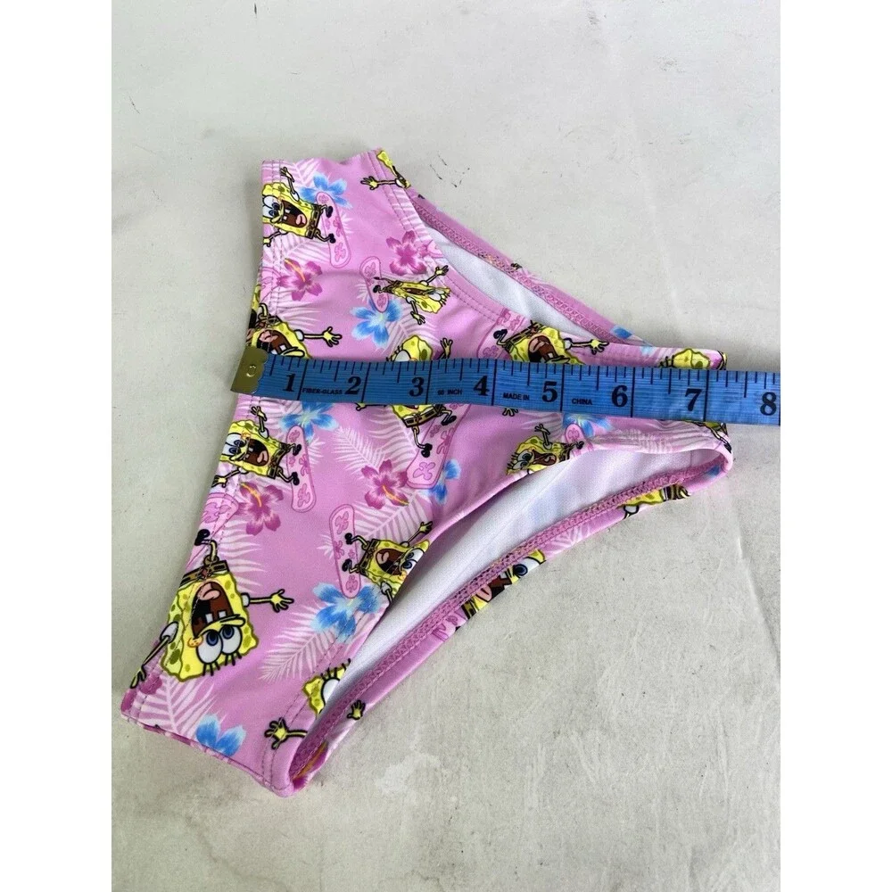 SpongeBob SquarePants 2 Piece Top and Bottoms Swim Set Swimwear Girls Size 4